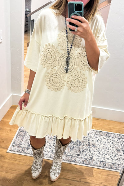 Saving Grace Oversized Dress - Natural - Cotton Blend