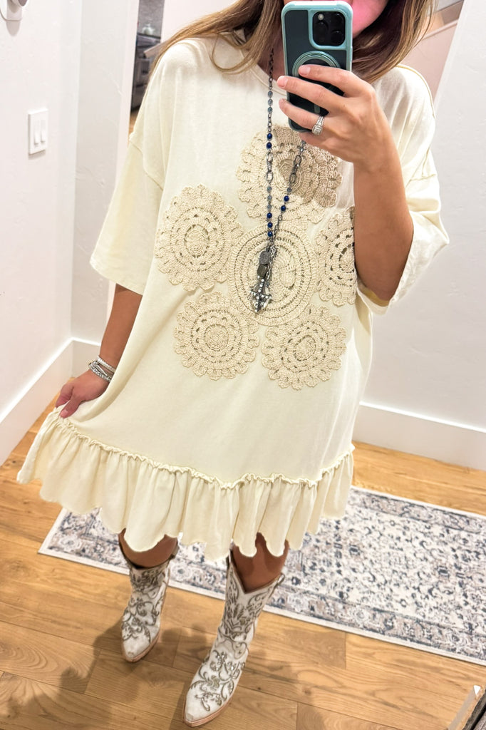 Saving Grace Oversized Dress - Natural - Cotton Blend