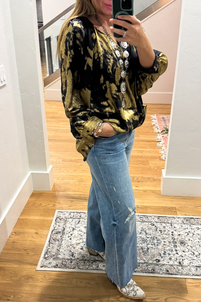 Shining Dawn Blouse - Gold