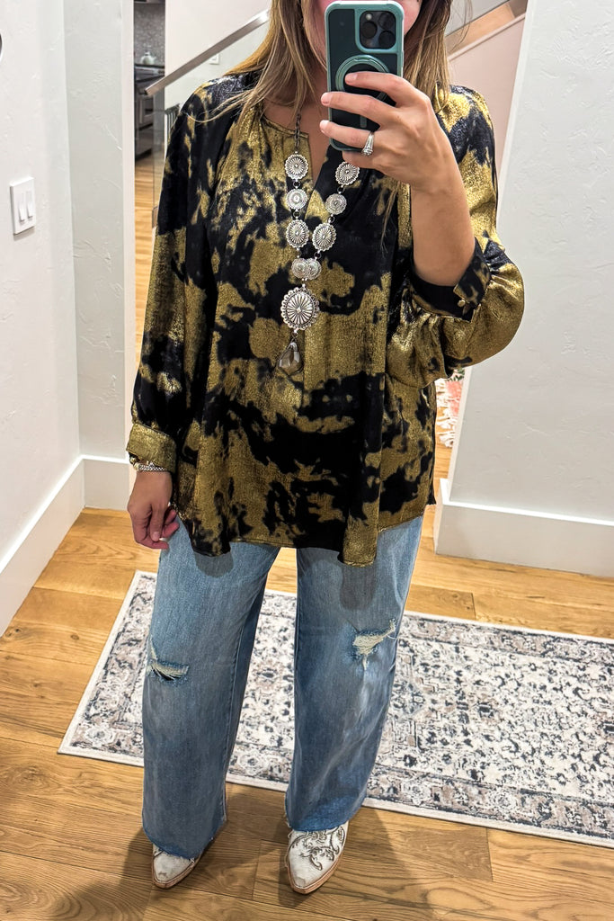 Shining Dawn Blouse - Gold