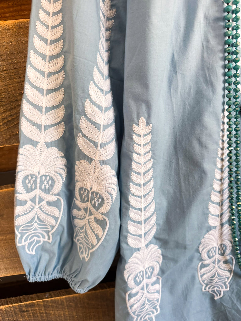 AHB EXCLUSIVE: Staying The Same Tunic - Light Blue -100% COTTON