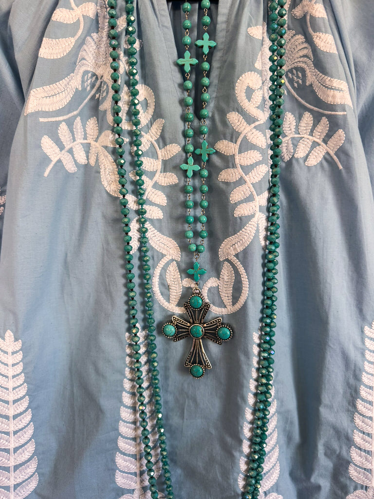 AHB EXCLUSIVE: Staying The Same Tunic - Light Blue -100% COTTON