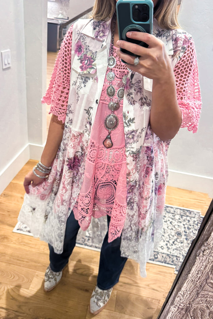 AHB EXCLUSIVE: Wide Awake Vest - Ivory/Floral