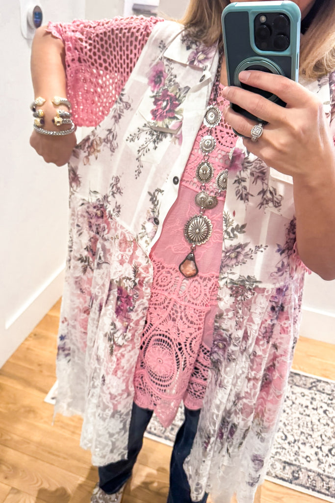 AHB EXCLUSIVE: Wide Awake Vest - Ivory/Floral