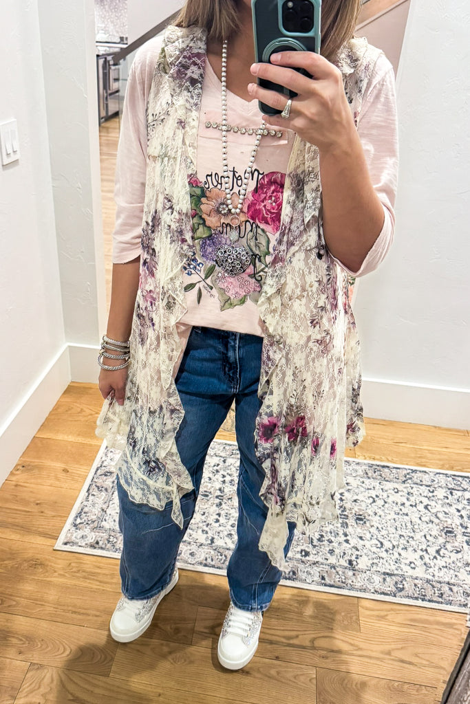 AHB EXCLUSIVE: Season Surprise Vest - Beige/Ch Floral