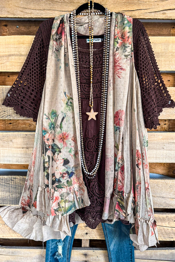 AHB EXCLUSIVE: Counting The Stars Vest - Taupe/Rose.
