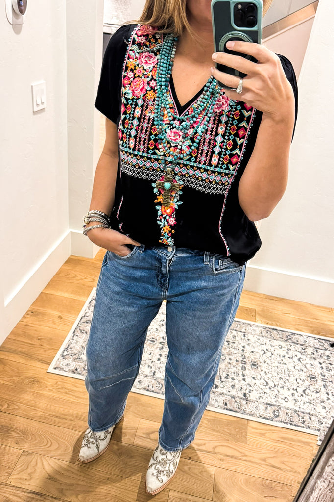 AHB EXCLUSIVE: Rainy Rose Blouse - Black