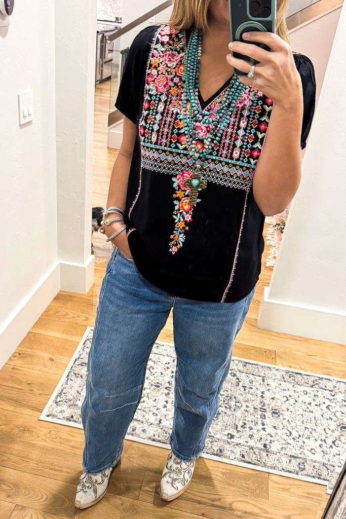 AHB EXCLUSIVE: Rainy Rose Blouse - Black