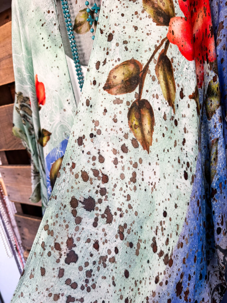 Floral Moonstone Kimono - Moonstone