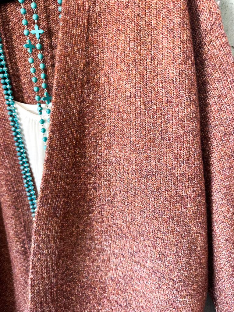 Cozy Confidence Long Cardigan - Brown