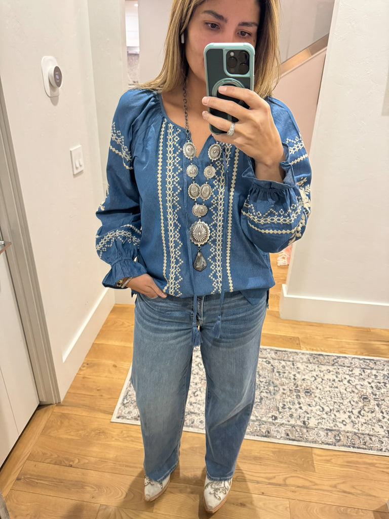 AHB EXCLUSIVE: When in Love Top - Denim - 100% COTTON