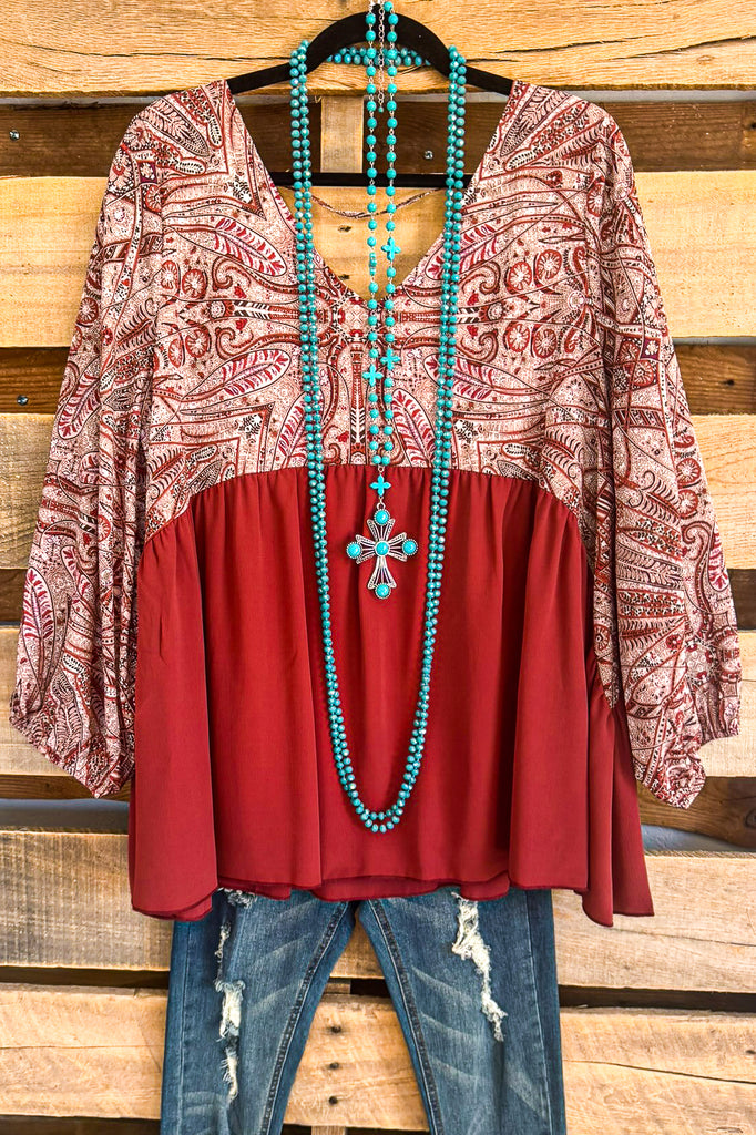 Precious Love Top - Rust