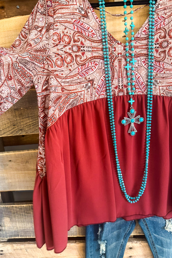 Precious Love Top - Rust