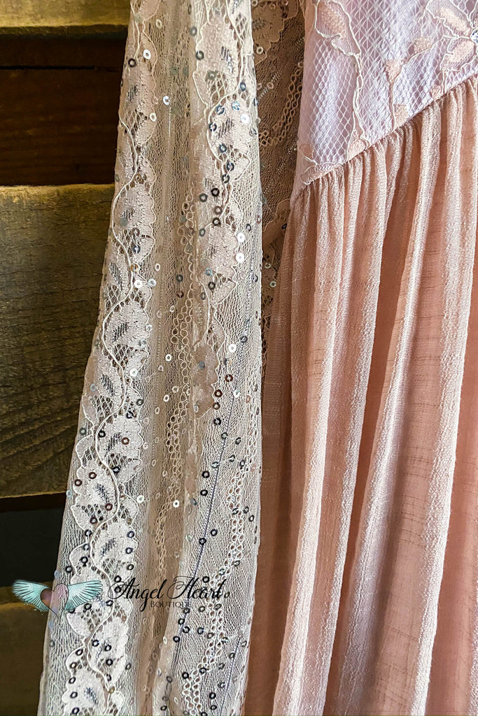 Fantasy Feels Lace Tunic - Peach - SALE