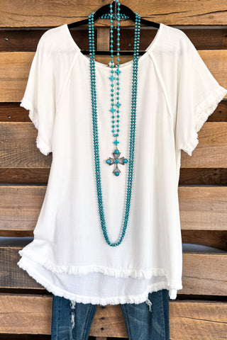 All Tangled Up Top - Light Grey - 100% COTTON