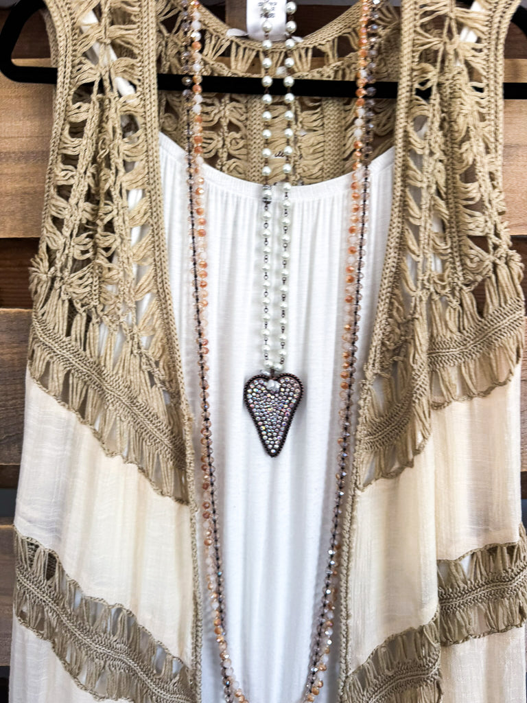 Traveling Abroad Vest - Beige