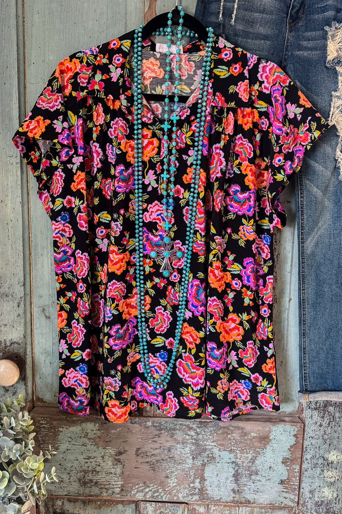 Evening Is Coming Top - Black