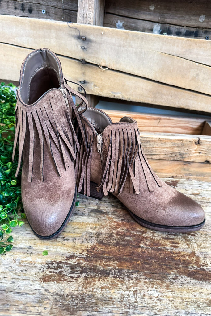She Will Be Loved Booties - Taupe