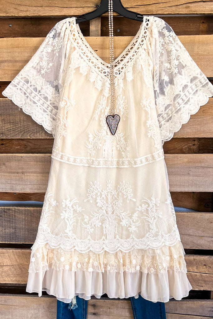 AHB EXCLUSIVE: You'll Be In My Heart Top - Natural (Slip sold separately) .