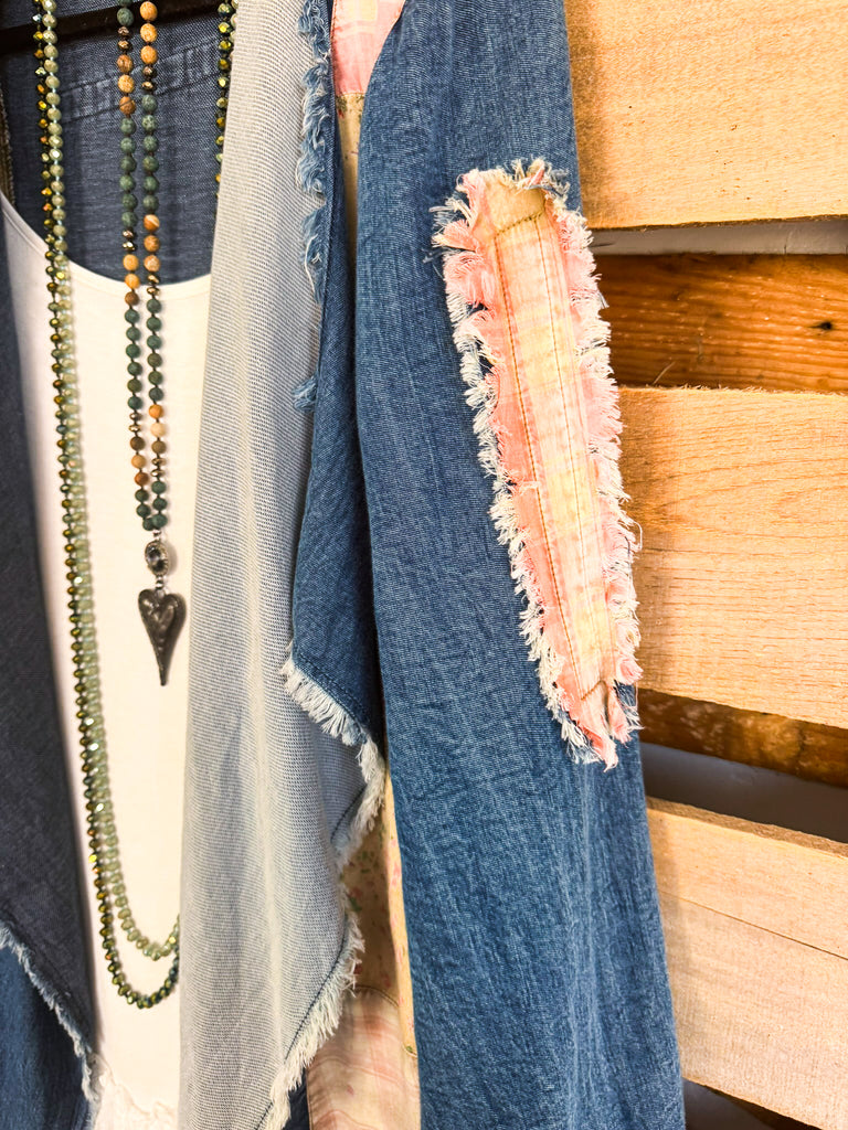 Quilted With Love Denim Cardigan - 100% COTTON