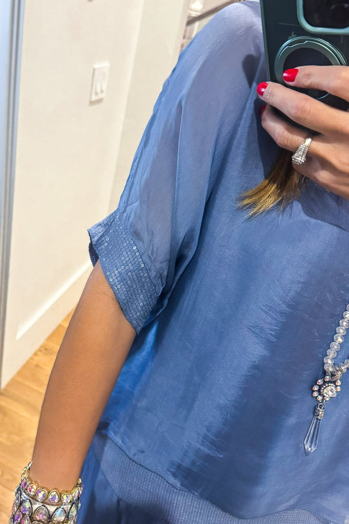 Positano Silk Blend Stretch Top – Made in Italy