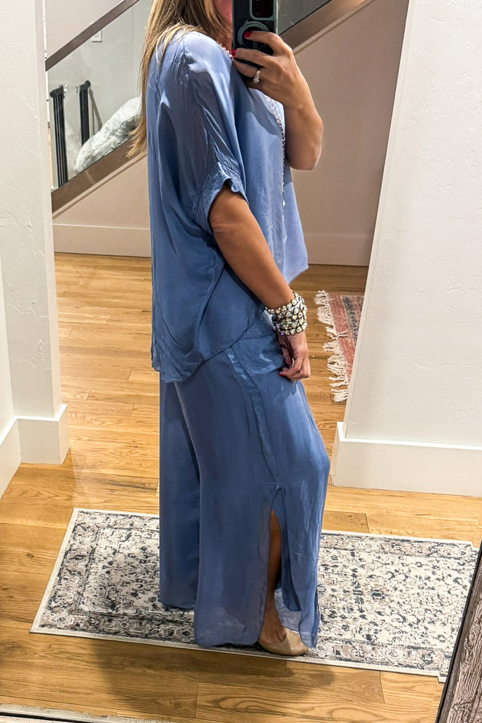 Positano Silk Blend Stretch Top – Made in Italy