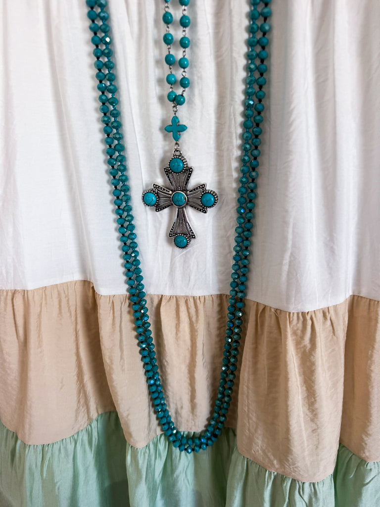 Amethyst Gaze Tunic - White/Mint