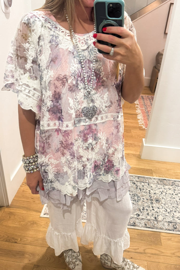 AHB EXCLUSIVE: You'll Be In My Heart Top - Ivory/Floral (slip sold separately)