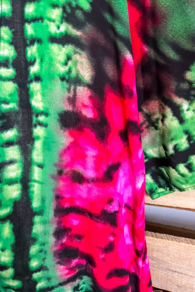 Orchard Whispers Kimono - Pink/Green