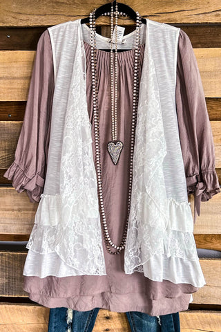 Early Morning Blooms Cardigan - Beige