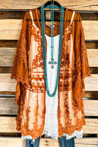 Floral Enough Crochet Vest - Mocha - 100% COTTON