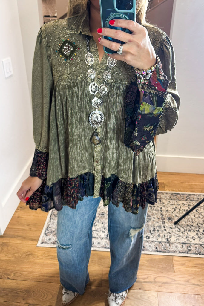 Dreams That Come True Tunic - Gravel