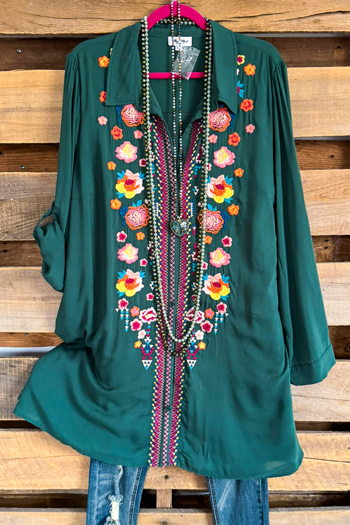 AHB EXCLUSIVE: Born Ready Plaid Back Tunic Dress - Green