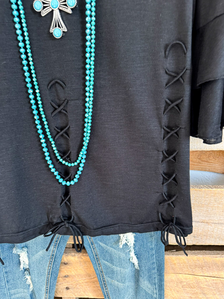 Drifting Thoughts Top - Black