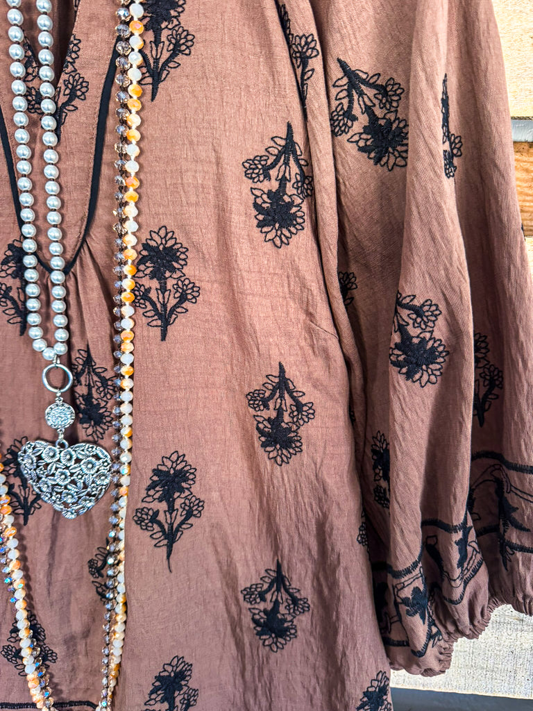 The Road Ahead Blouse - Brown