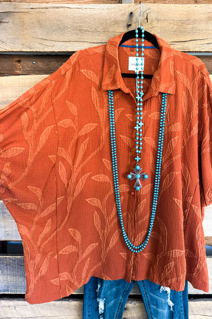 Keeping Time Tunic - Rust