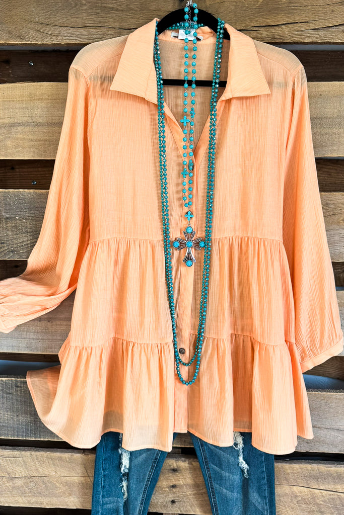 Trusting Tomorrow Tunic - Peach - SALE