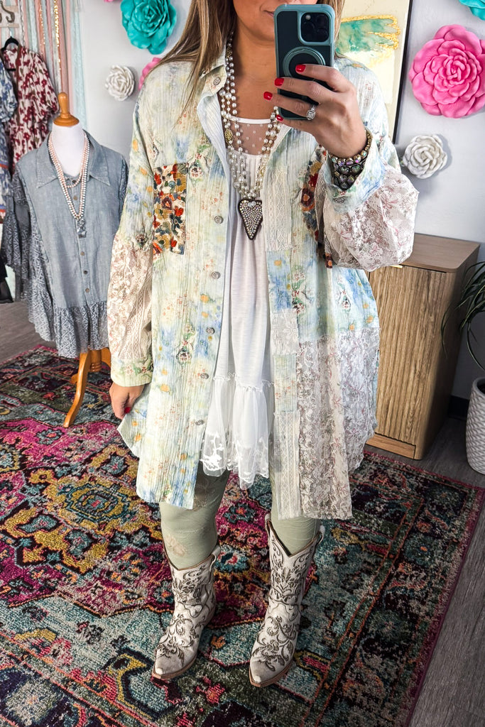 Confidence In Motion Tunic - 100% Cotton - Blue Sage Mist