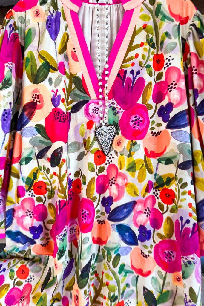 Paradise Whispers Dress - Berry - 100% COTTON