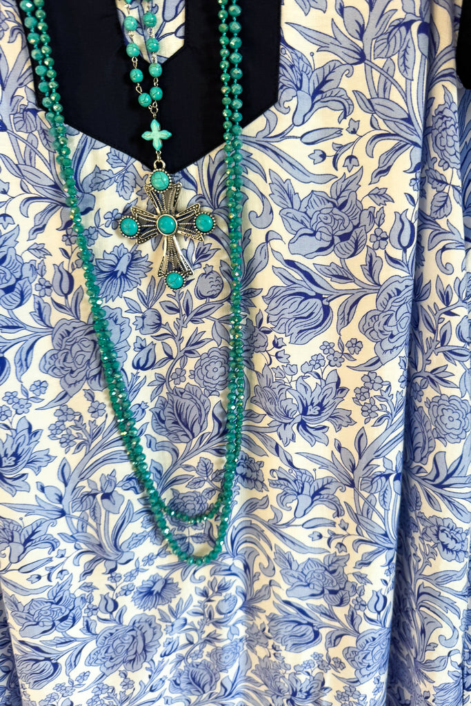 Sailing My Dreams Dress - Blue - 100% COTTON - SALE