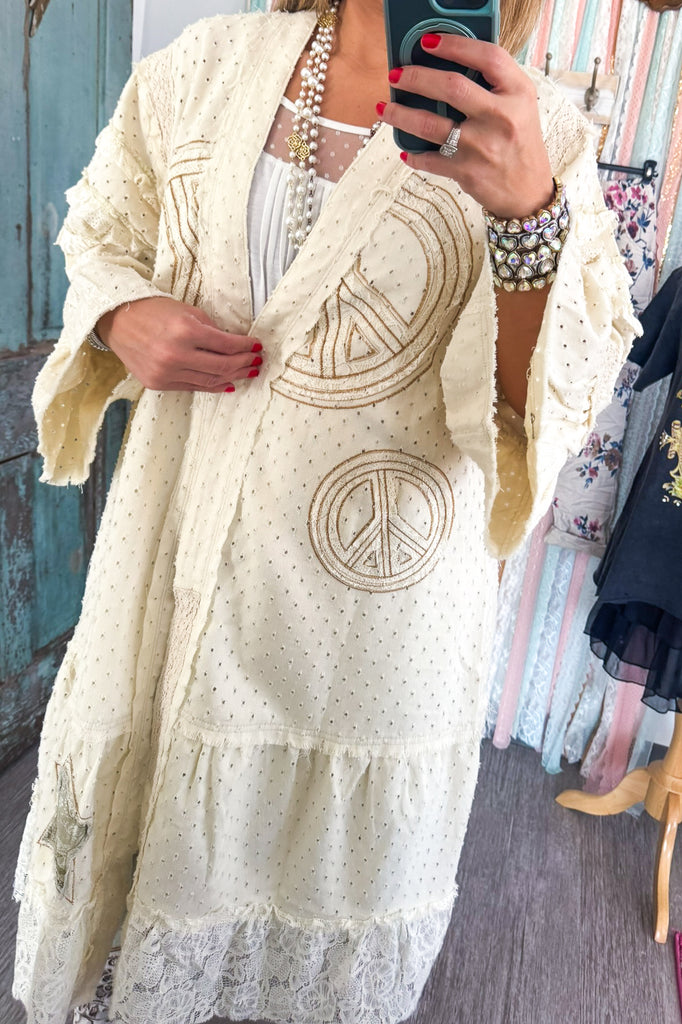 Selah Springs Duster - 100% Cotton - Cream