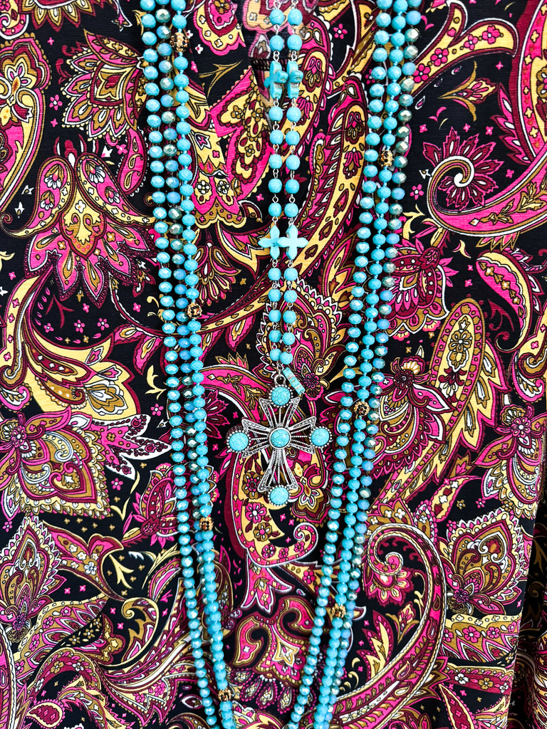 Midnight Fantasies Tunic -Black Multi - SALE