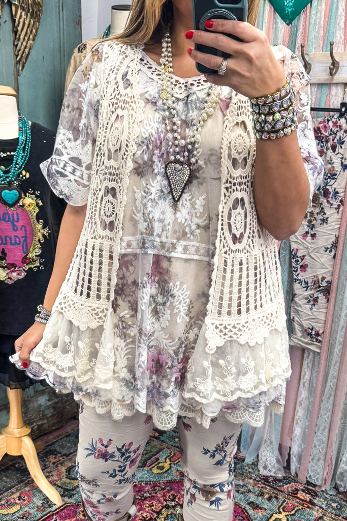 AHB EXCLUSIVE: You'll Be In My Heart Top - Ivory/Floral (slip sold separately)