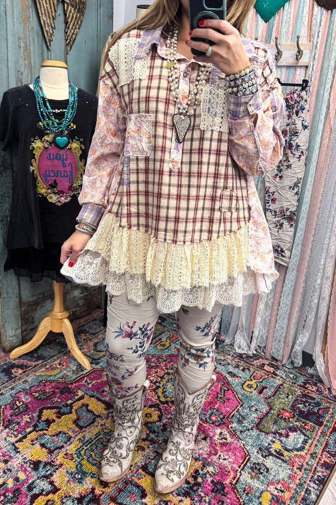 Grounded Grace Tunic - 100% Cotton - Pink