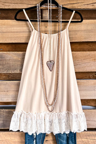 Carry On Eyelet Blouse - Beige