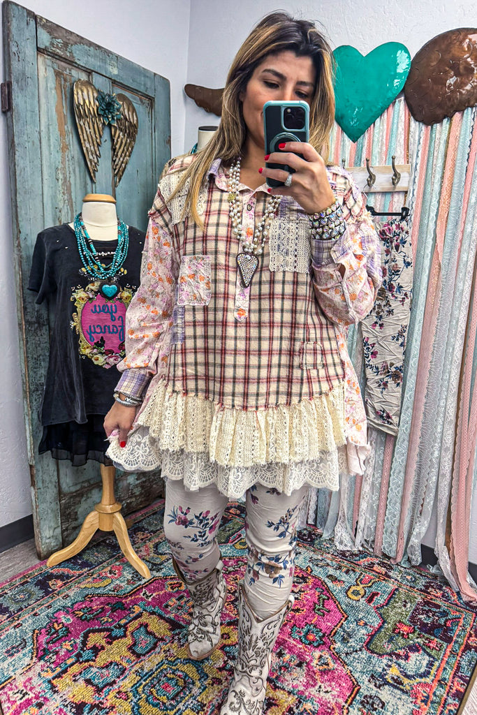 Grounded Grace Tunic - 100% Cotton - Pink