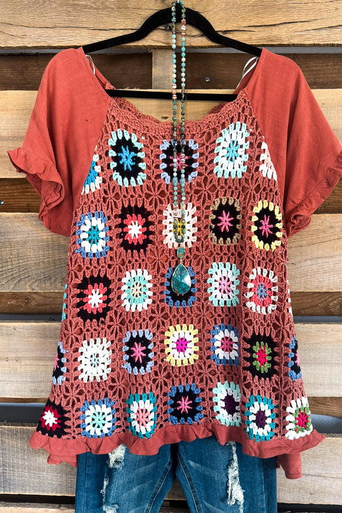 Traditionally Yours Top - Terracotta