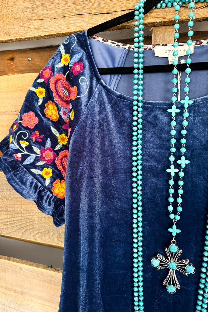 Through My Eyes Blouse - Navy