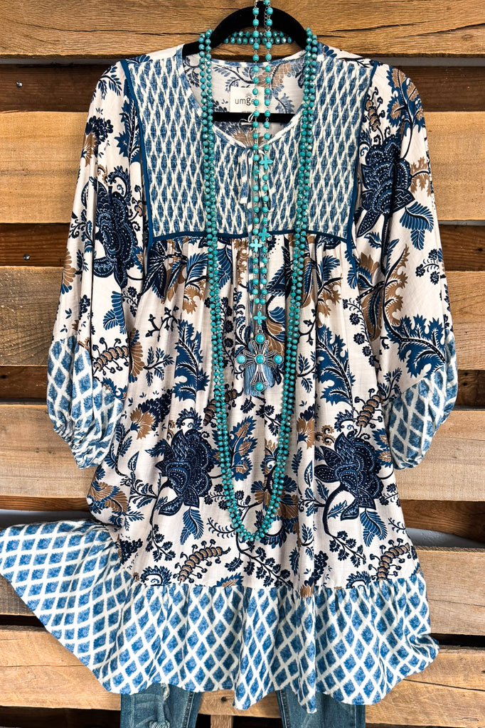 More Than Enough Dress - Blue Mix