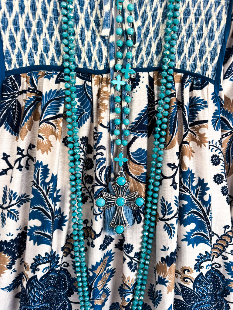 More Than Enough Dress - Blue Mix